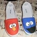 Elmo and Cookie Monster - Slip on House shoes canvas custom painted sesame street