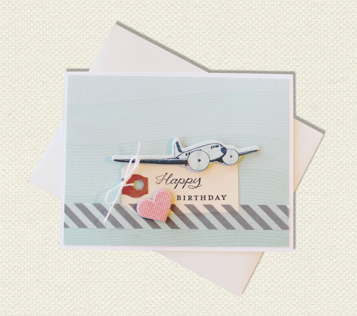 Happy Birthday Airplane Card