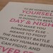 Never Stop Fighting Typographic Letterpress Print