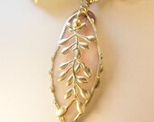 Romantic Light Pink And Milky White Stained Glass Pendant. Lovely Gift.