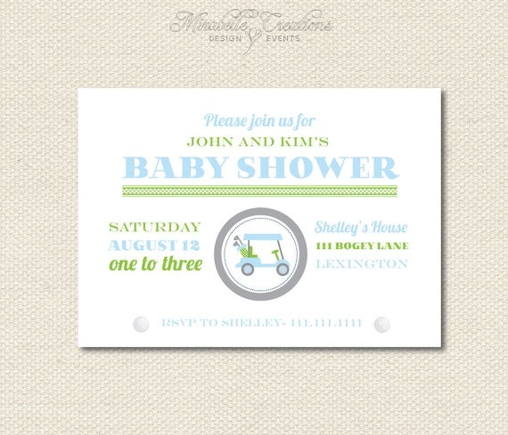 PRINTABLE CUSTOMIZABLE INVITATIONS -- Preppy Golf Collection -- Mirabelle Creations Il_570xn