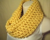 ButterCream Yellow Cowl Infinity Circle Scarf Neckwarmer