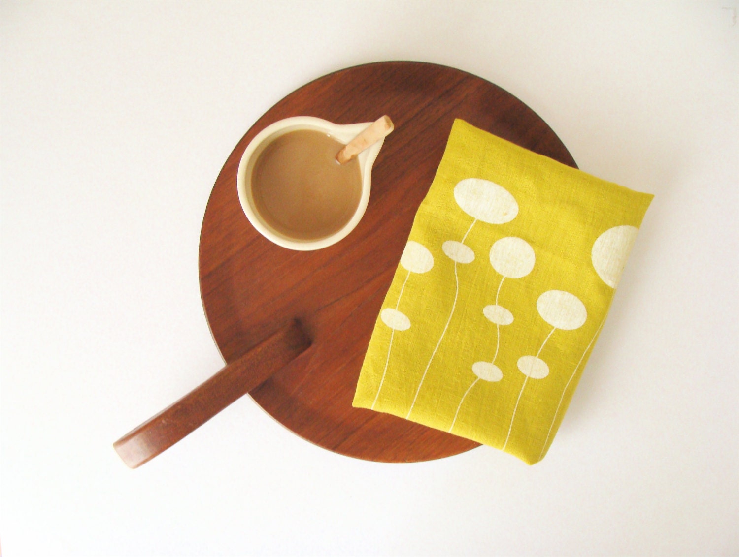 Bright Home Tea Towel Eco Friendly Chartreuse Linen