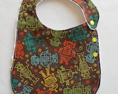 I Am a Robot Adjustable Side Snap Bib