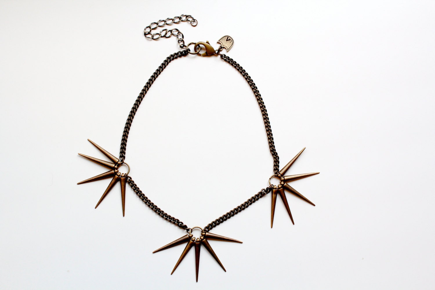spike bead chain necklace / choker // OZHERELIE