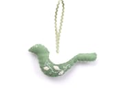Mint cottage chic bird ornament number 184
