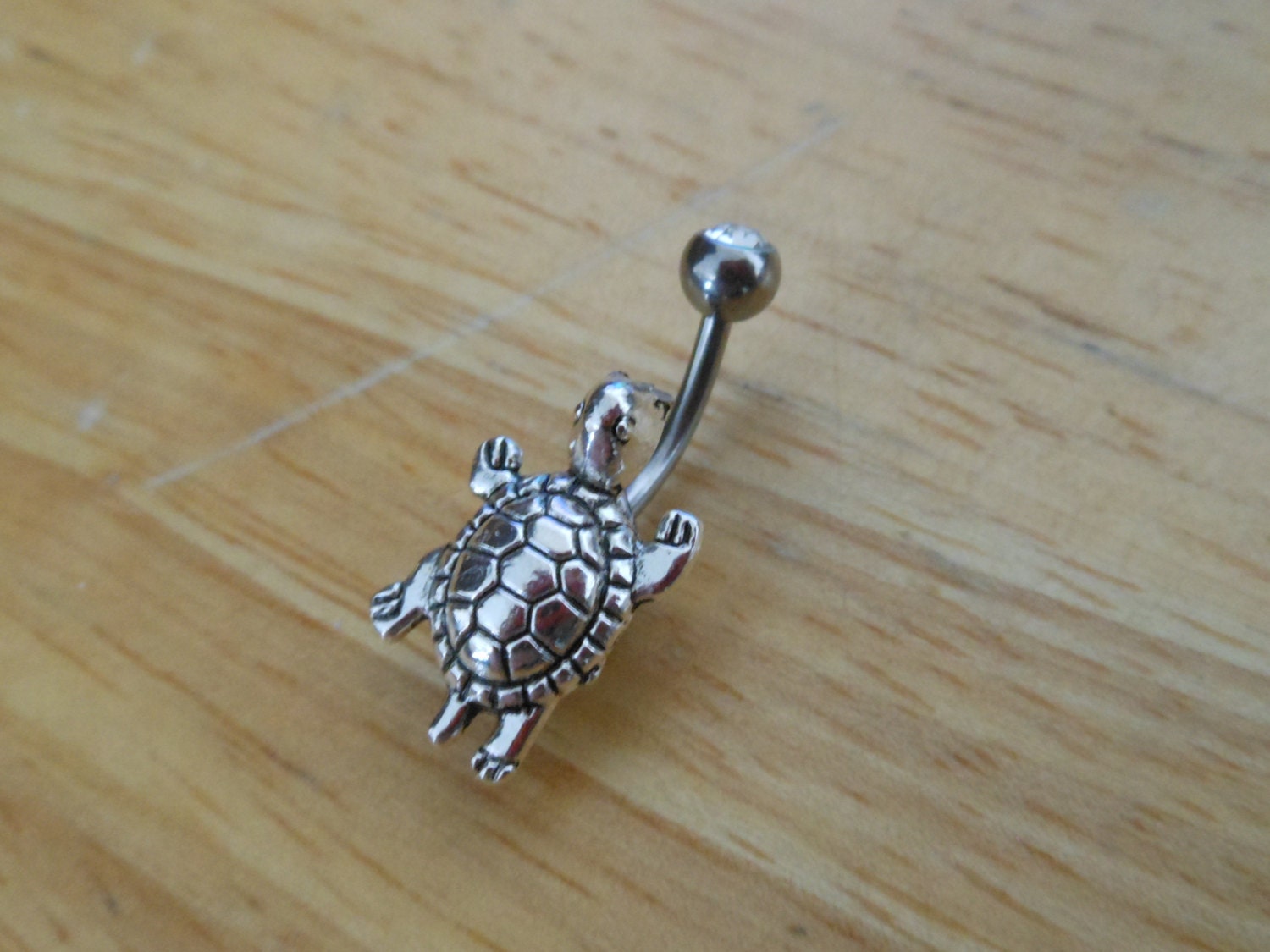 Belly button ring - Body Jewelry - Turtle Belly Button ring