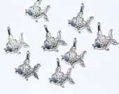 Fish Charms - Goldfish Charms - Fish Pendants - Jewelry Findings - Bracelet Charm - Necklace Charm