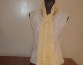 Knit Lace Scarf  Cream.Luxury.Cotton.Spring/Summer.Light.Beach.New.Long.Wide.Fashion.Ready  to  ship.