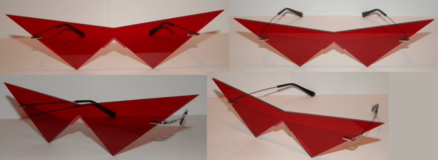 Mini Gurren Lagann Kamina cosplay Glasses Sun Glasses Red lenses.
