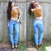 Vintage // 90's High Waisted Denim Jeans // JORDACHE Size 7 8 // Grunge Skinny Distressed