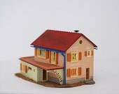 Mid Century Faller Train House 253, Antique Train Supplies, 1950 Home Decor, Gift For Father From Son, Plastic Train House, FALLER