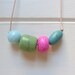 beachcomber coloured bead necklace cotton cord