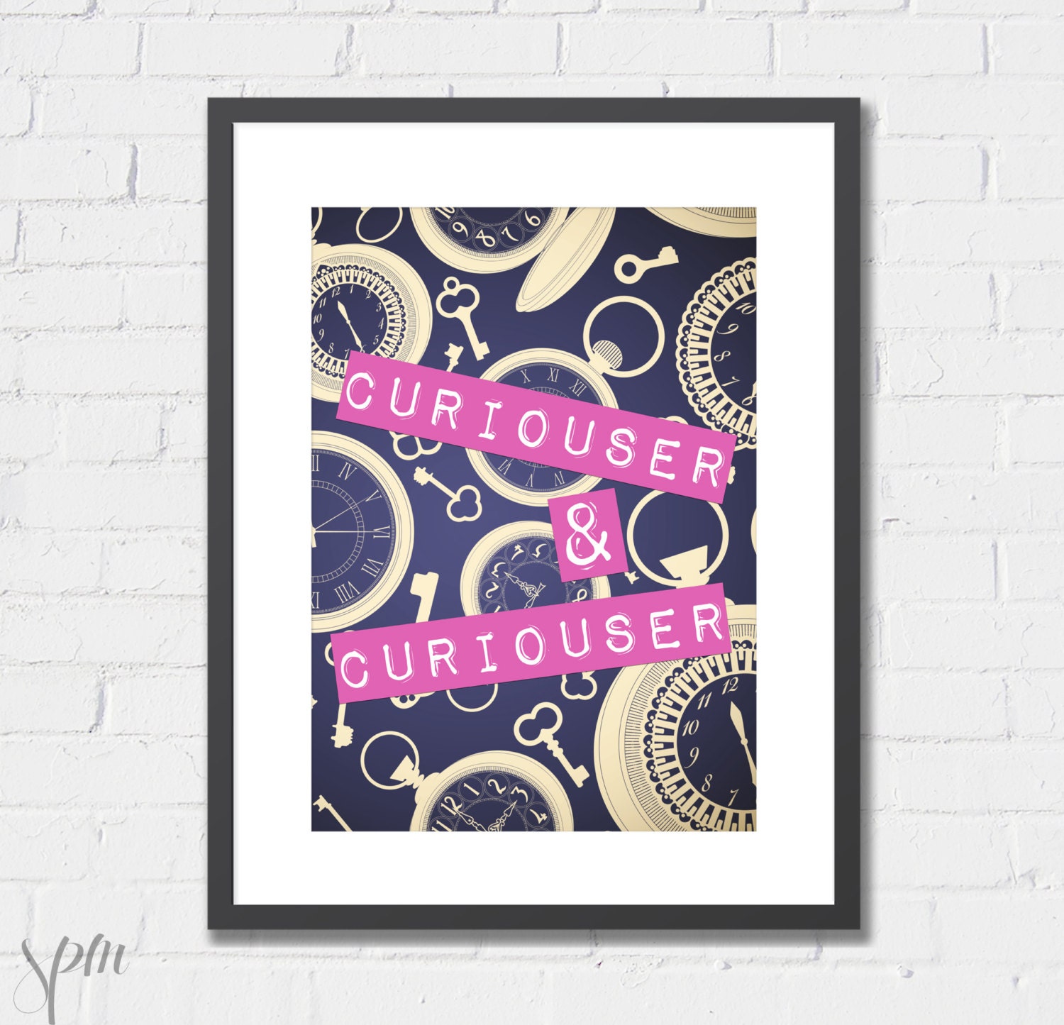 Art Print Alice in Wonderland Curiouser and Curiouser Archival Print 8x10 or A4
