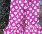 Easter Pink polka dot Minnie children girl toddler tripple ruffle pants  sz 12m, 18, 2tm, 3t, 4t
