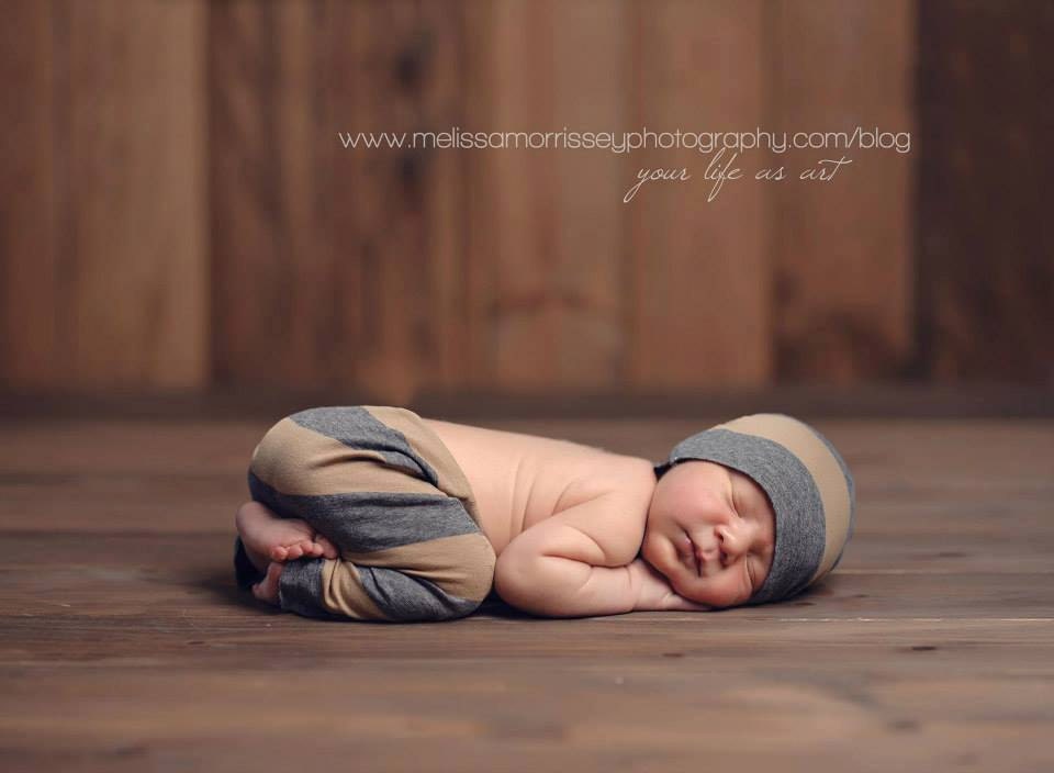 Newborn Photo Prop: Newborn Upcycled Set - Newborn Pants, Baby Hat, Beanie, Bonnet, Vintage Inspired Boy & Girl Photography Props