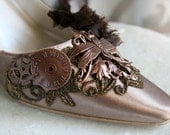 VICTORIANA romantic Victorian, steampunk shoes, embellished fairytale heels, made to order sizes 5 - 11