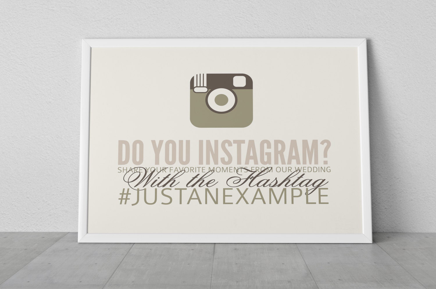 Do You Instagram - Wedding Reception Place Card - Customizable Printable PDF