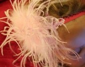 HUGE pink maribou hair accessory-toddler pink maribou headband-feather hair accessory-photo prop
