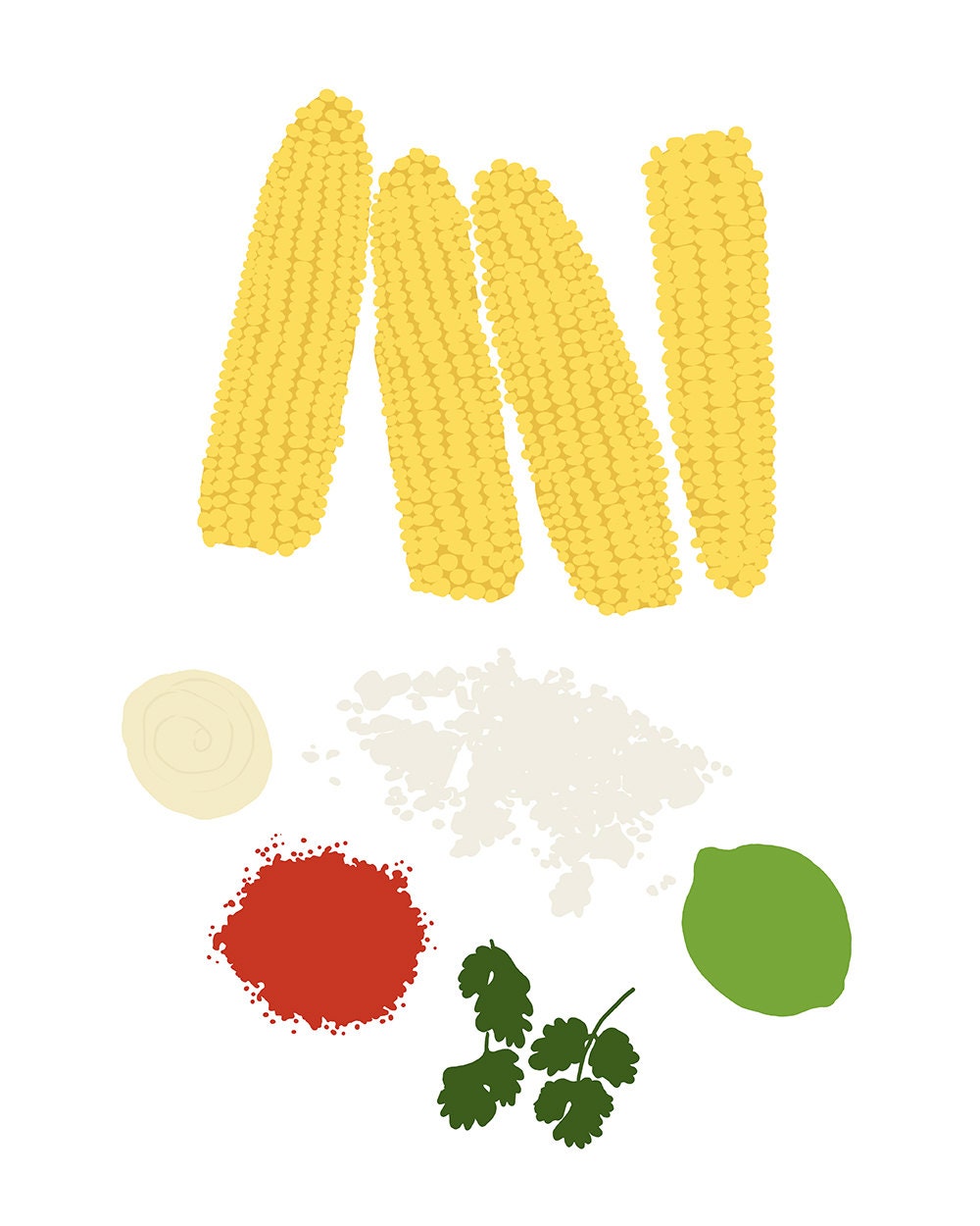 Fine Art Print.  Mexican Grilled Corn.  May 13, 2013.