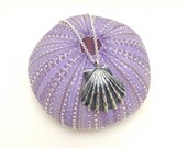 Casted Large Sunrise Shell Sterling Silver Necklace