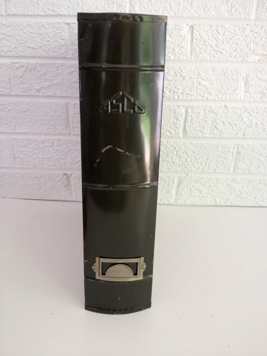 Vintage ASCO Industrial Metal Storage File Box