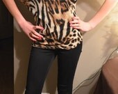 Leopard Print or custom Shirt for Ladies and Teens, Off the shoulder and fitted