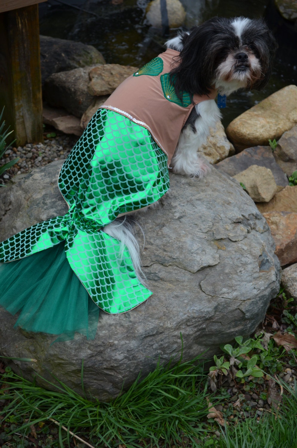 Unique and Awesome Mermaid Dog Halloween Costume size Large