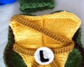 Halloween Ninja Turtle outfit - hat and cocoon, perfect newborn photo prop and Halloween costume