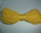Yellow Crochet Hair Bow