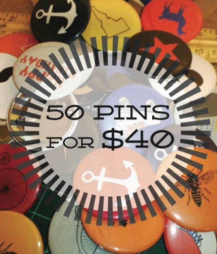 Mix and Match 50 1.5 inch Pins