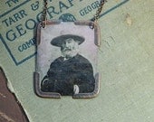 Walt Whitman necklace poet literature literary mixed media jewelry