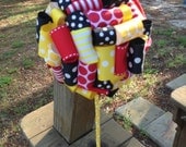 Ribbon Topiary in Red, Yellow, Black inspired by Mickey Mouse theme for Party Shower Centerpiece Decoration Small Size