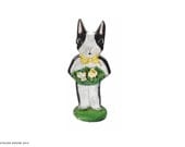 Folk Art Rabbit with Baby Chicks Figurine
