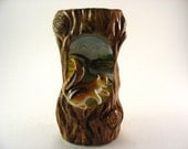 Squirrel and Tree Planter or Vase Ceramic