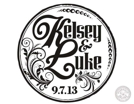 DIY Carnival, Ferris Wheel themed Wedding Logo - use for stamps, invitations, table numbers, save the dates, tags for gifts, pint glasses Il_570xn