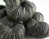 NEW base Penelope Sock 80/20 SW BFL and nylon in Asphalt by Skeinny Dipping
