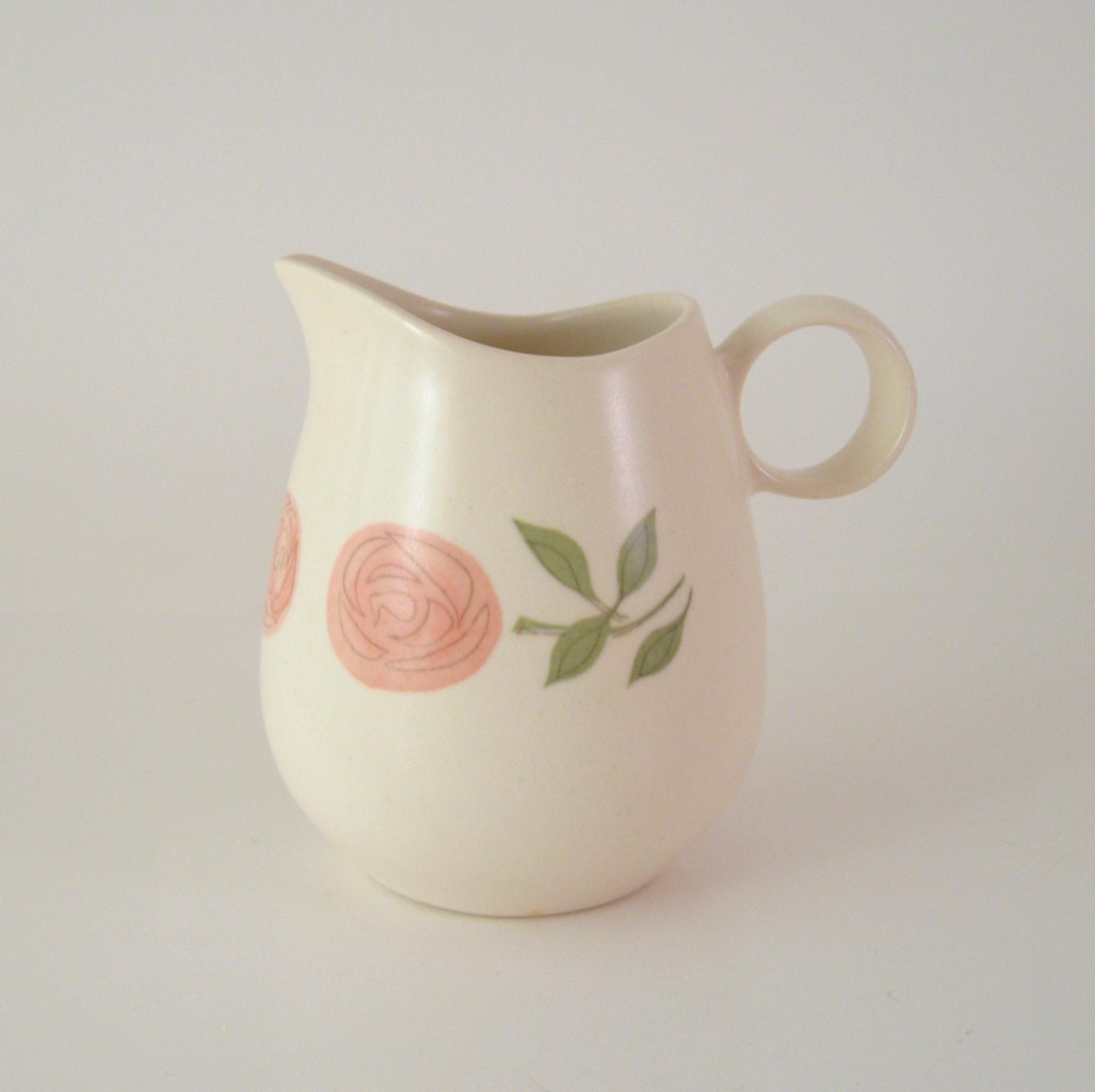 Vintage Vernon Ware Creamer, Rose-A-Day, Metlox California Pottery, Mid-Century Modern Dinnerware, 1950s 1960s