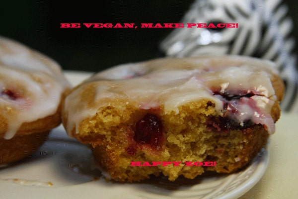 Vegan Gluten free double Cranberry Pumpkin donuts and lemon glaze  love,healthy,natural,gluten free, wedding,birthday.