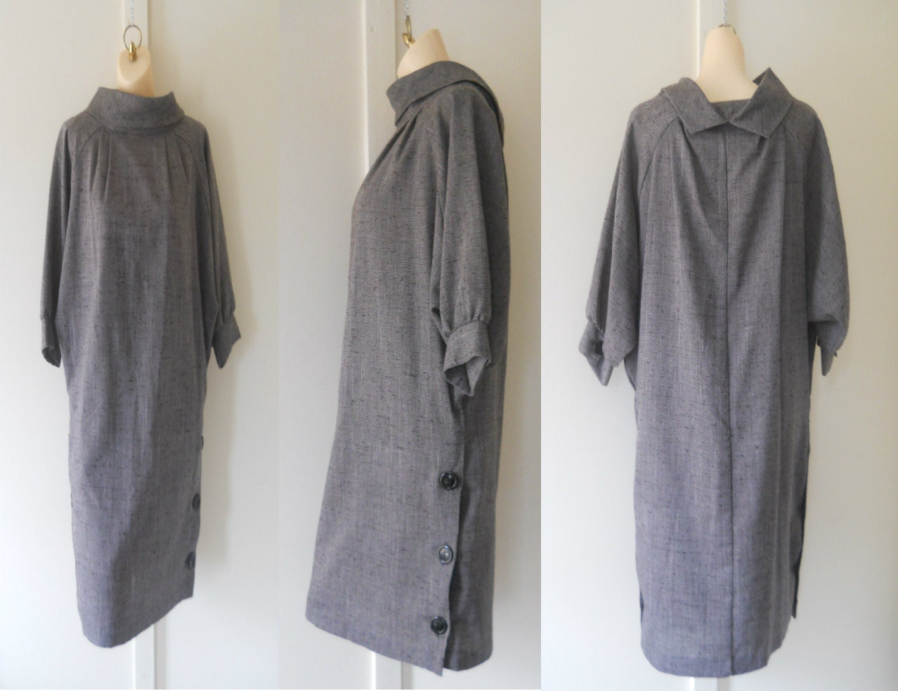 Avant Garde Dress 80s Dress Brown Dress Shift Dress Business Dress Pinafore Womens Work Dresses 80s Clothing Knee Length Dress Day Dress