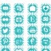 INSTANT DOWNLOAD  20 Social Media Icons buttons in aqua scroll for Bloggers, blogs, web pages, web sites and more.