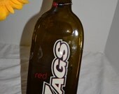 Gonzaga Zags Brown Wine Bottle Cheese Tray with beaded glass accents