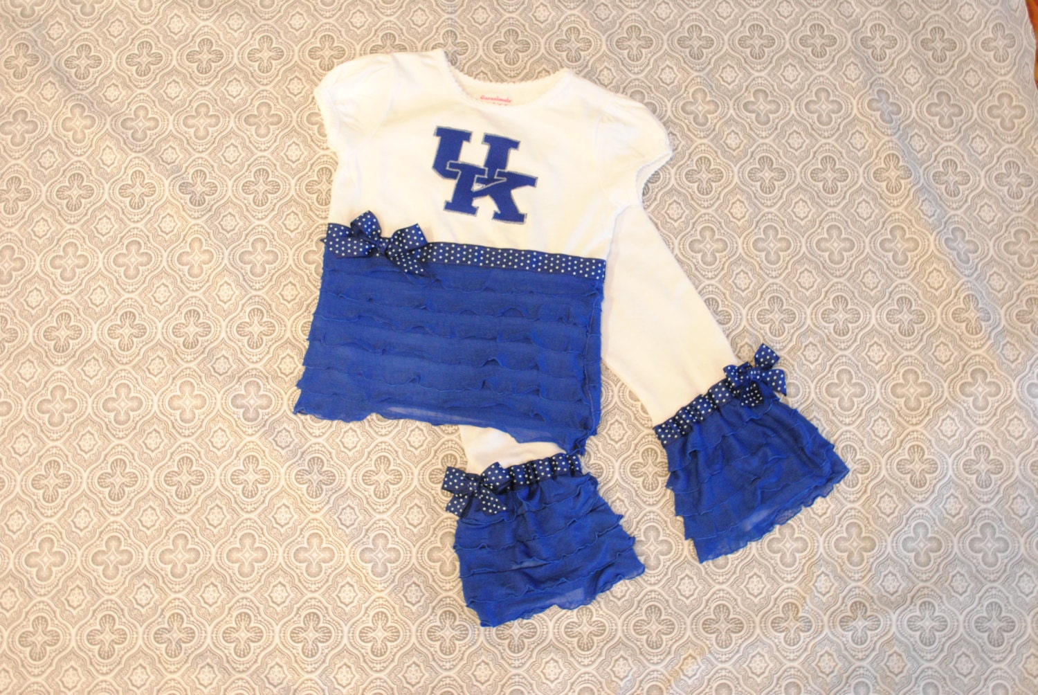 Variety of Teams Available University of Kentucky Ruffle Toddler/Child Outfit