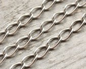 6ft Stainless Steel Curb Chain 6.3mm x 11mm Large Elongated Curb, 16g Unsoldered, Fancy Strong Chunky