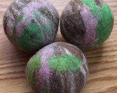 Natural Wool Dryer Balls, Made from Upcycled Felt and Local Roving