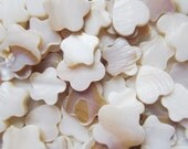 Mother of Pearl Bead Mix, Hearts and Flowers, 12 mm - 14 mm -- 75 beads