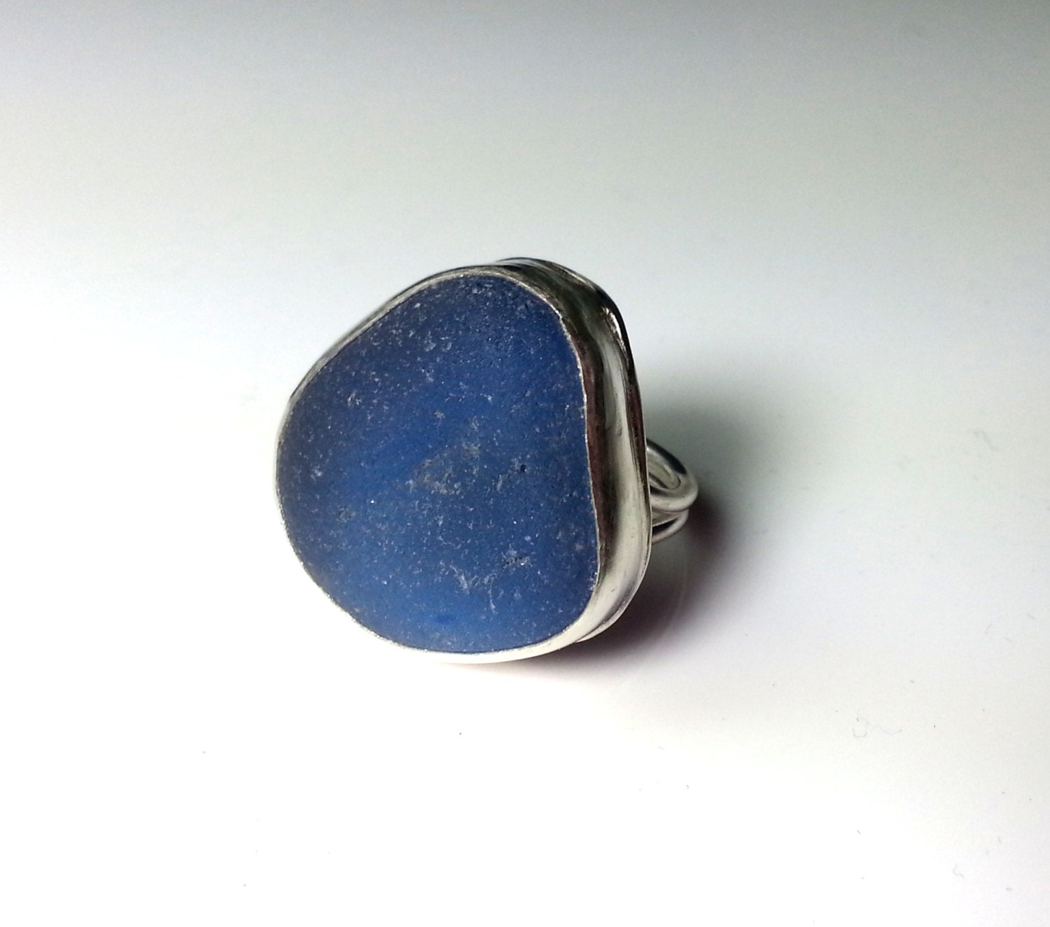 Sea Glass Ring, Sea Glass Jewelry, Sea Glass, Midnight Blue, Beach Glass Jewelry, Sterling Silver, Recycled Jewelry, Sterling SIlver Ring