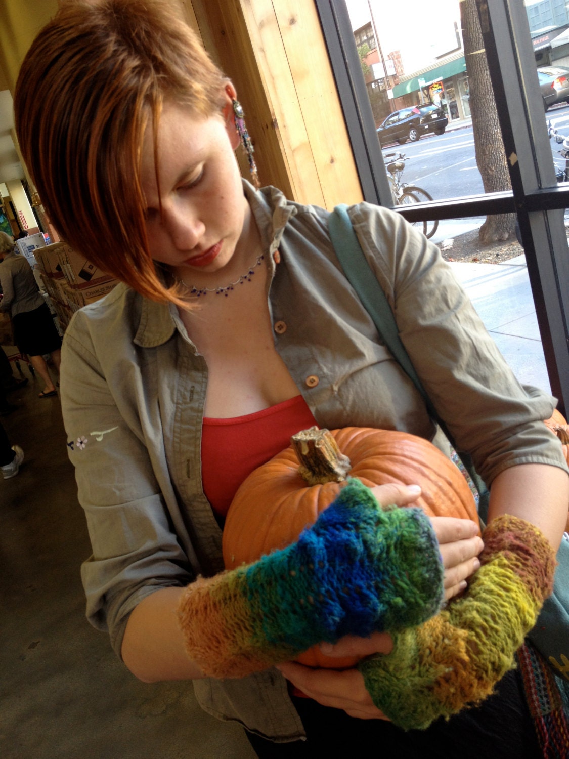 KNITTING PATTERN Pumpkin Spice Fingerless Gloves