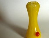 Yellow Chillum with Red Marble