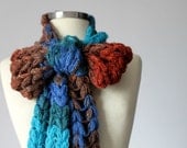 Crochet scarf, very soft high quality mohair yarn, infinity neckwarmer, winter women accessories, colorful, valentine' s day gifts